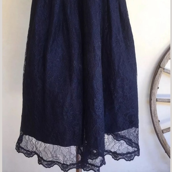 MIUSOL Cute 40-50s Pin-Up-Girl Navy Blue Lace Fit & Flair Dress Plus Sz 2X NEW! - Picture 10 of 11